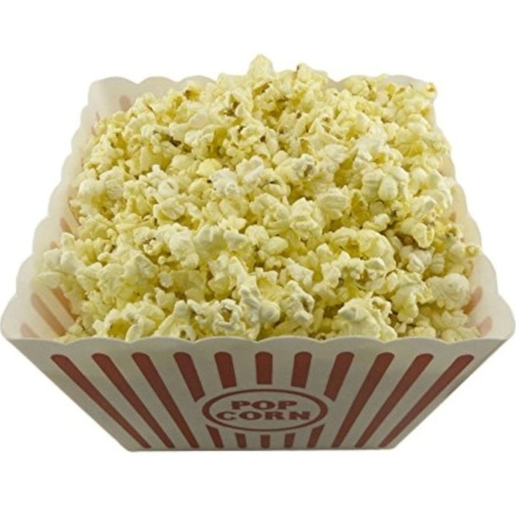 Red & White Striped Reusable Plastic Popcorn Containers-Set of 5 - Picture 6 of 9